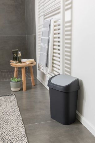 Mistral Swing Afvalbak 10L - Antraciet - Afvalemmers