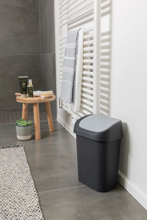 Mistral Swing Afvalbak 10L - Antraciet - Afvalemmers