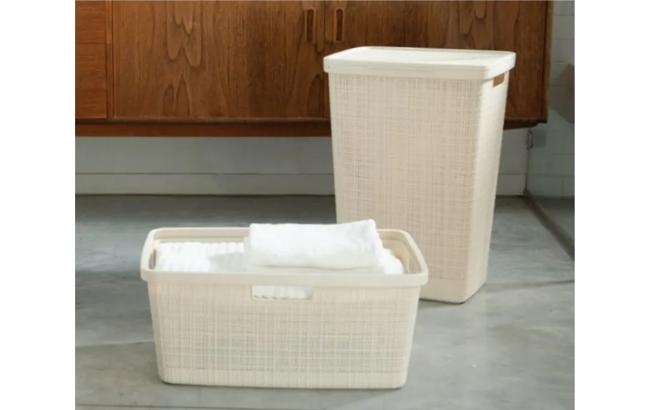 סל כביסה יוטה 58 ליטר JUTE - קרם thumbnail