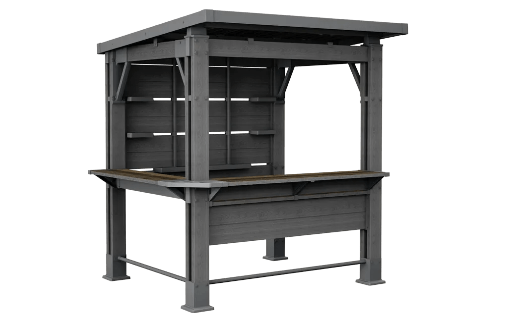 Bar Gazebo Signature - 230x200x238 cm - Marron Aspect Noyer