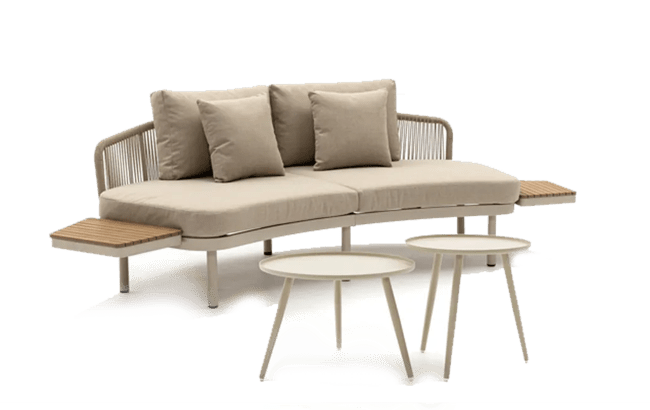 סט רביצה מרקש בז' כולל ספה+ שולחן קפה 50+שולחן קפה 60