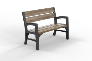 Porto Bankje - 120x63x88cm - Walnut - Tuinmeubelen