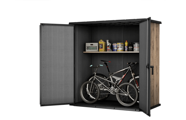 Signature Pine-look XL Outdoor Vertical Storage Shed - Keter US