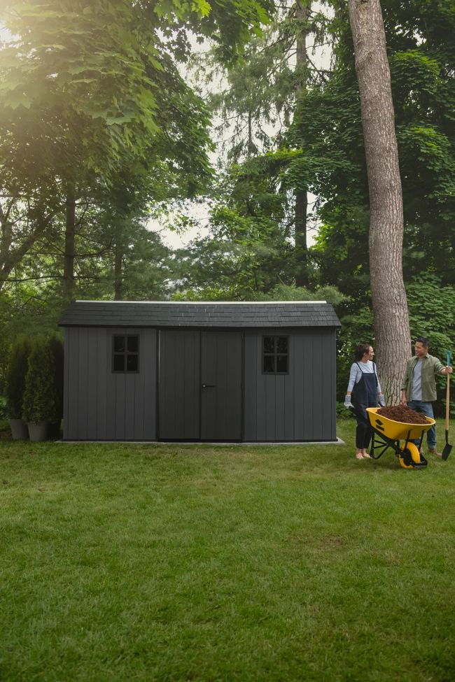 Newton Plus 7515 Tuinhuis - 230x476x246cm - Grijs