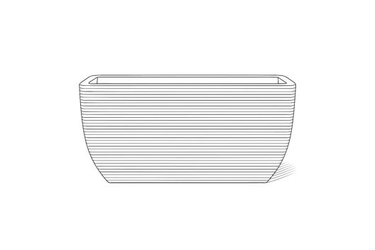 Cotswold Trough Planter 60cm Set of 2 - Marble Green