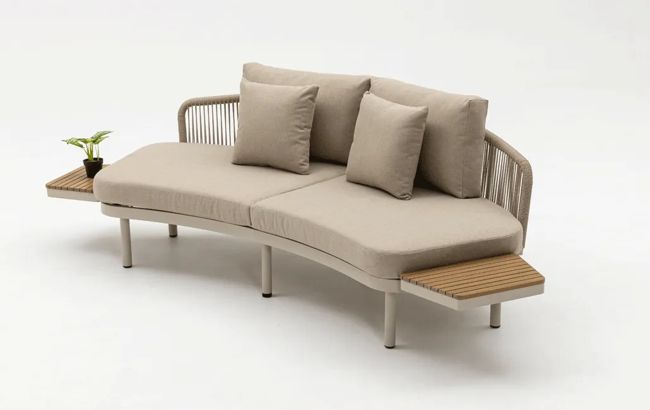 ספת רביצה מרקש + 2 שולחנות צד  - בז