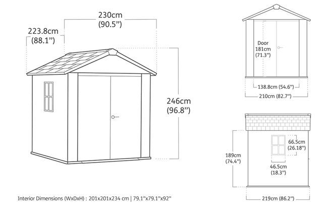 Outdoor Storage Shed - Newton Plus Shed 7.5 x 7ft - Keter US