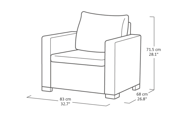 Fauteuil California - Set de 2 - Anthracite