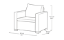 Fauteuil California - Set de 2 - Anthracite