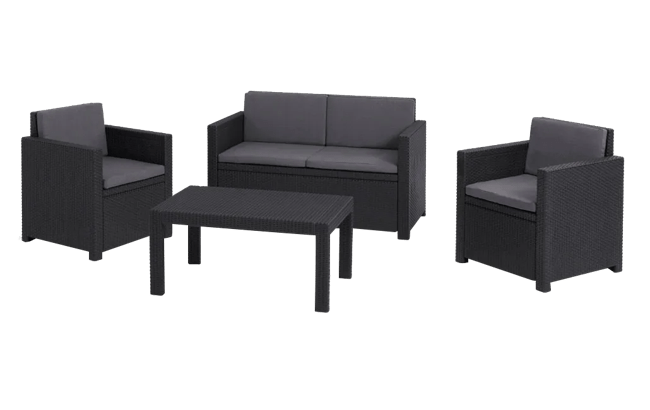 Conjunto de exterior de 4 plazas Victoria - Grafito