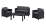 Conjunto de exterior de 4 plazas Victoria - Grafito