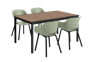 Signature Porto Diningset 156cm/4 - Vintage groen
