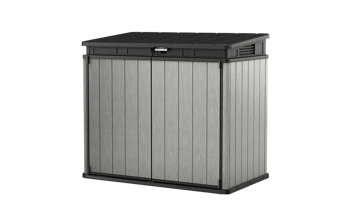 Elite Store 1150L Storage Shed - Grey - Bike store