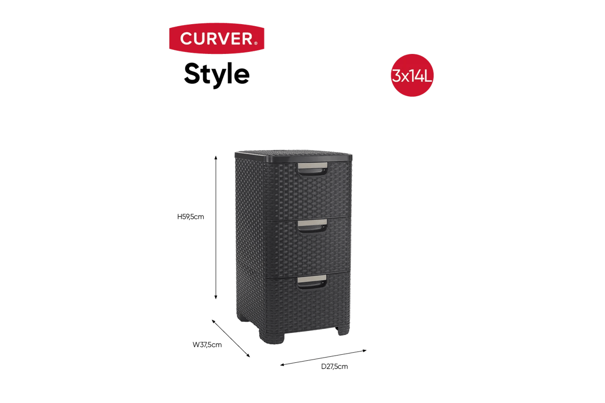 Style Ladesysteem 3x14L - Antraciet
