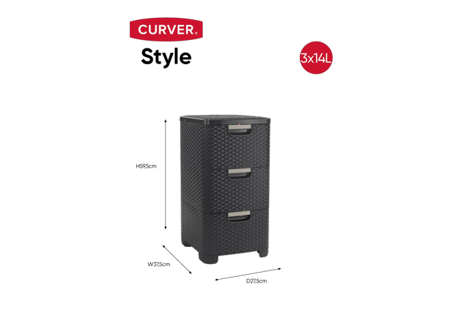 Style Ladesysteem 3x14L - Antraciet