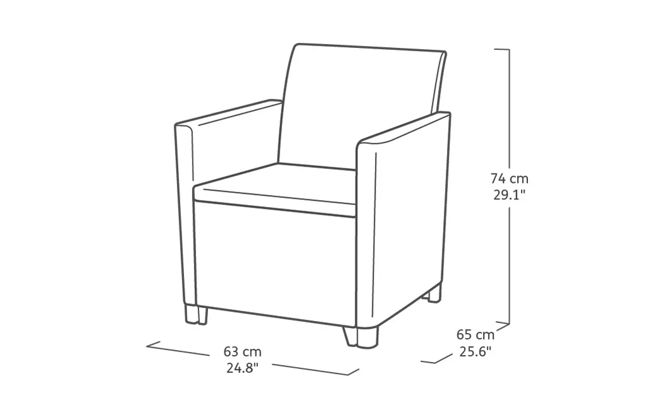 Marie 4 Seater Lounge Set - Grey