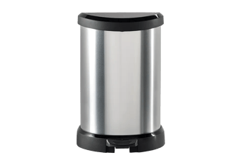 פח אשפה דקו עם פדל 5 ליטר - כסוף - פחי אשפה