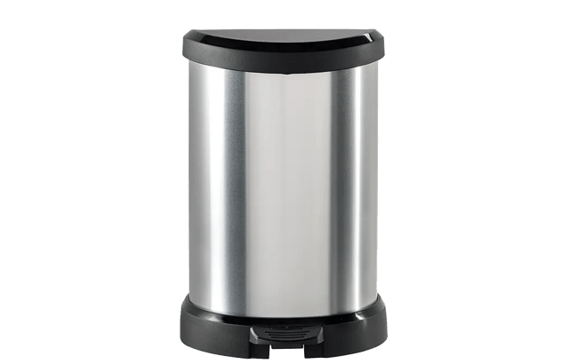 פח אשפה דקו עם פדל 5 ליטר - כסוף