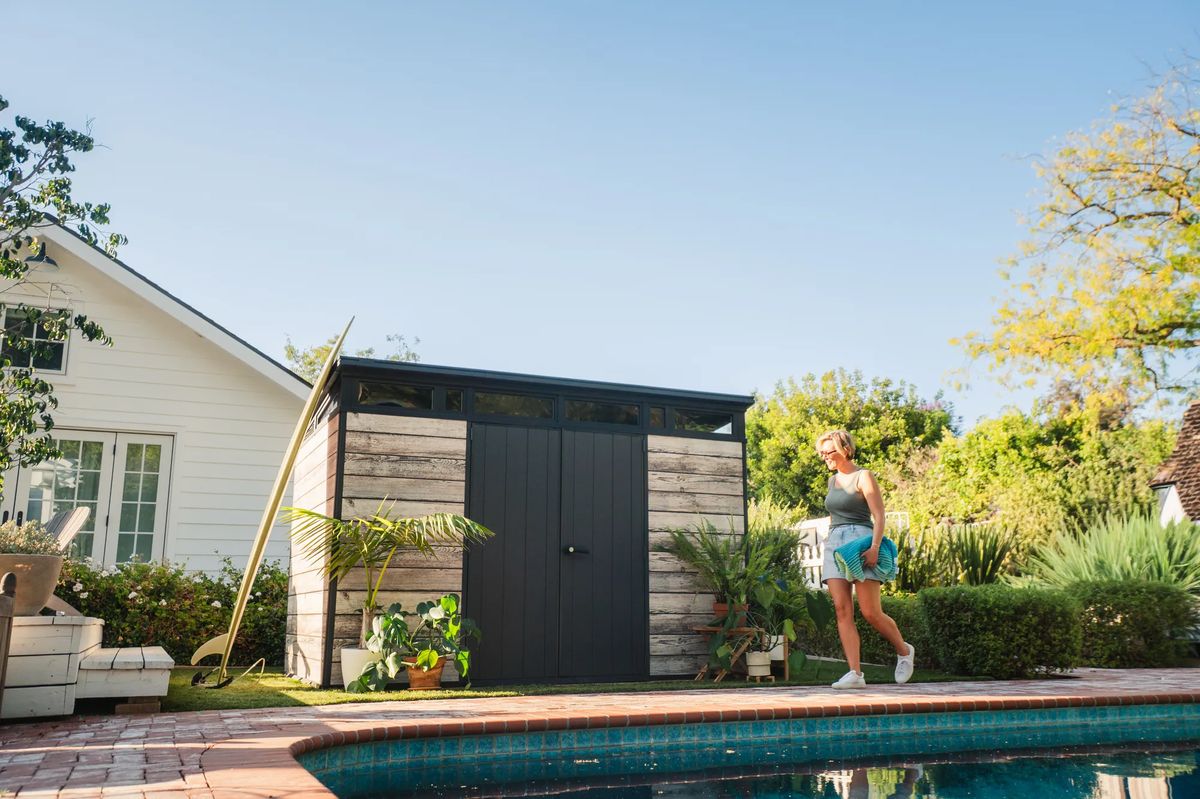 Signature Coastal Grey Large Storage Shed - 11x7 Shed - Keter US