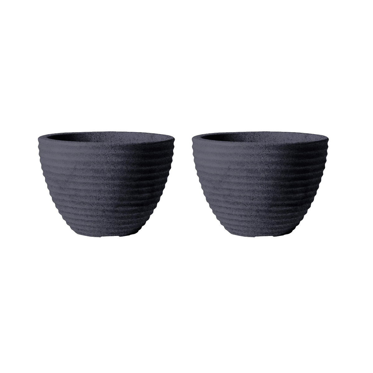 Honey Pot Low Planter 49cm Set of 2 - Millstone Grey