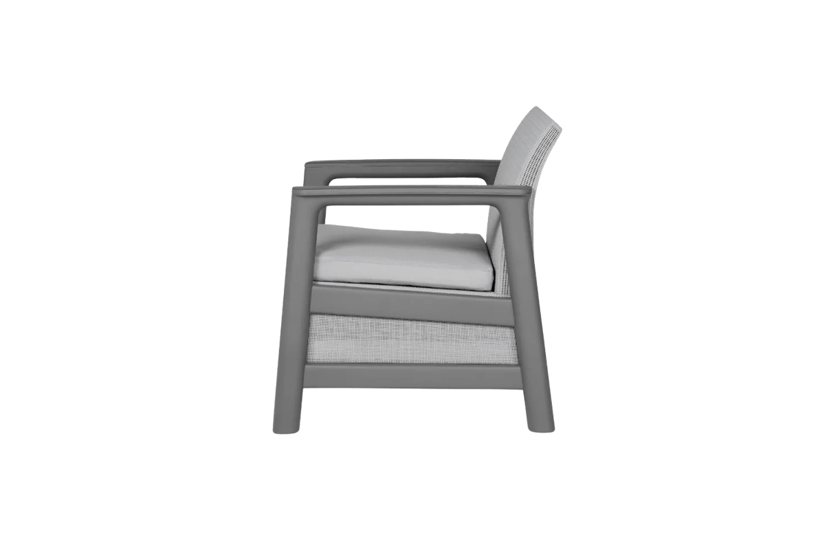 Scandi Linea Loungestoel - 2 stuks - Lichtgrijs