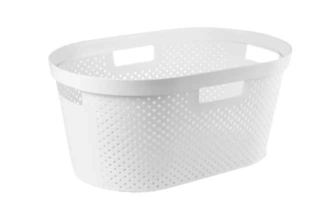 סל כביסה אינפיניטי 40 ליטר - לבן