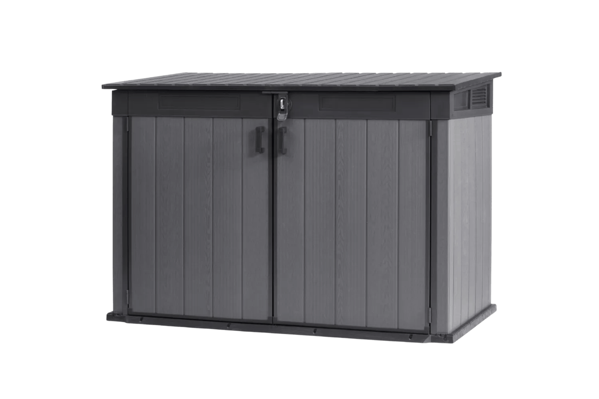 Cobertizo de exterior horizontal Cortina Mega - 190,5x109,3x132,5 cm y 2020L - Gris