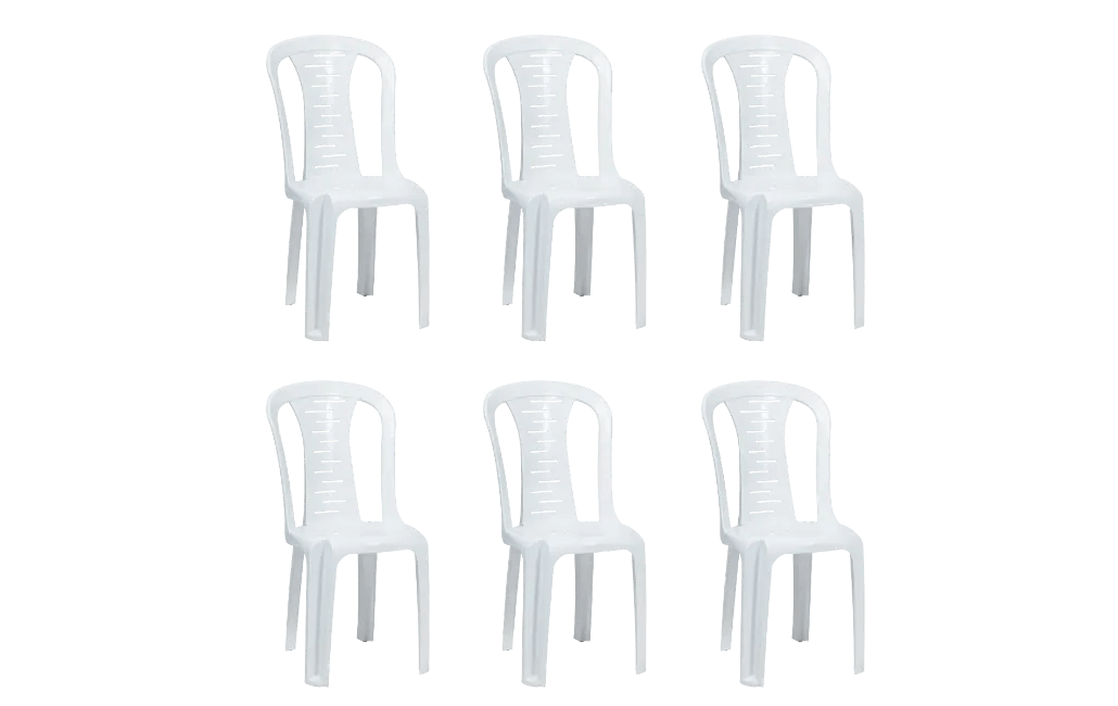 4 כיסאות הראל - לבן