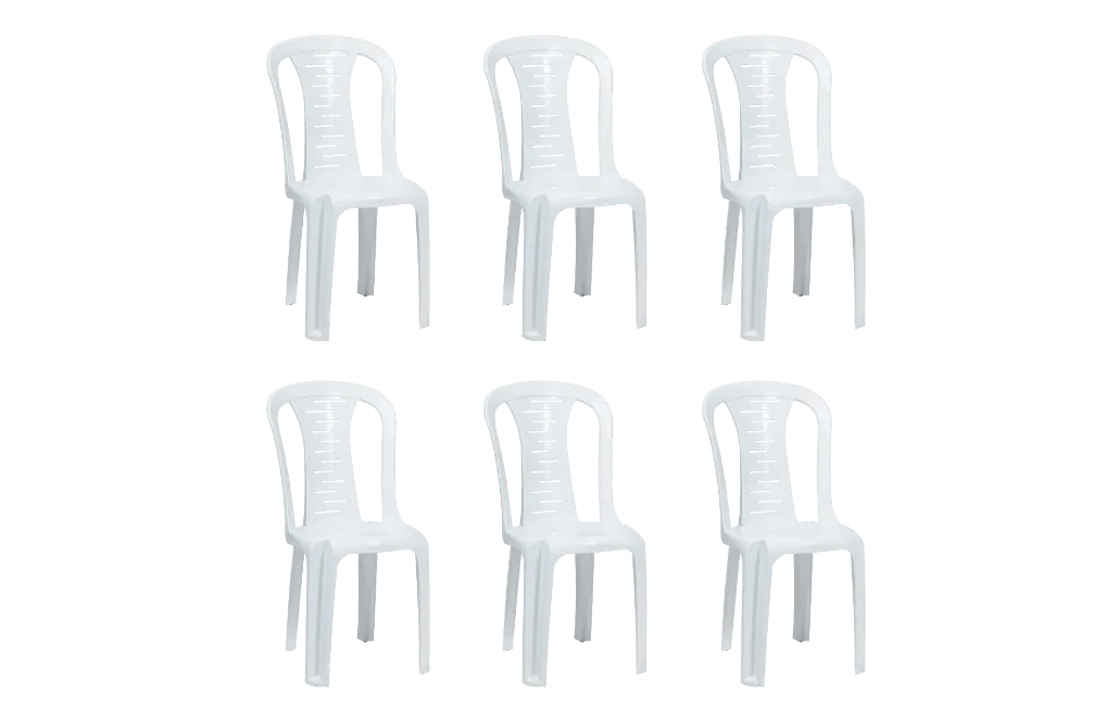 4 כיסאות הראל - לבן