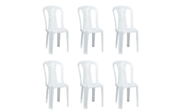 4 כיסאות הראל - לבן - סטים של 4\6 כיסאות