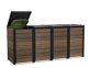 Signature Hide Away Containerberging - 4x240L - Walnut