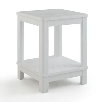 Deluxe Adirondack Side Table - White - Outdoor Side Tables