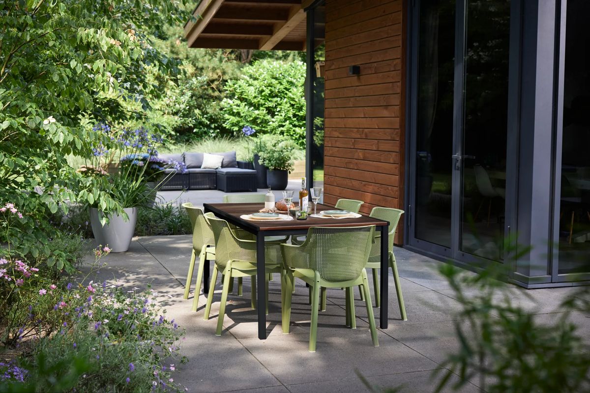 Table Porto 156cm 6 places - Marron Aspect Noyer