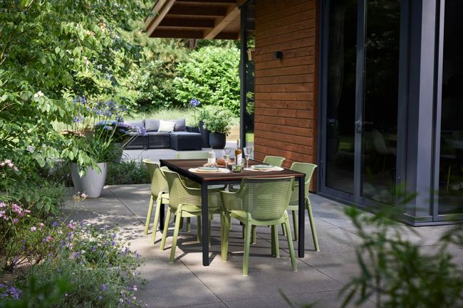 Table Porto 160cm 6 places - Marron Aspect Noyer