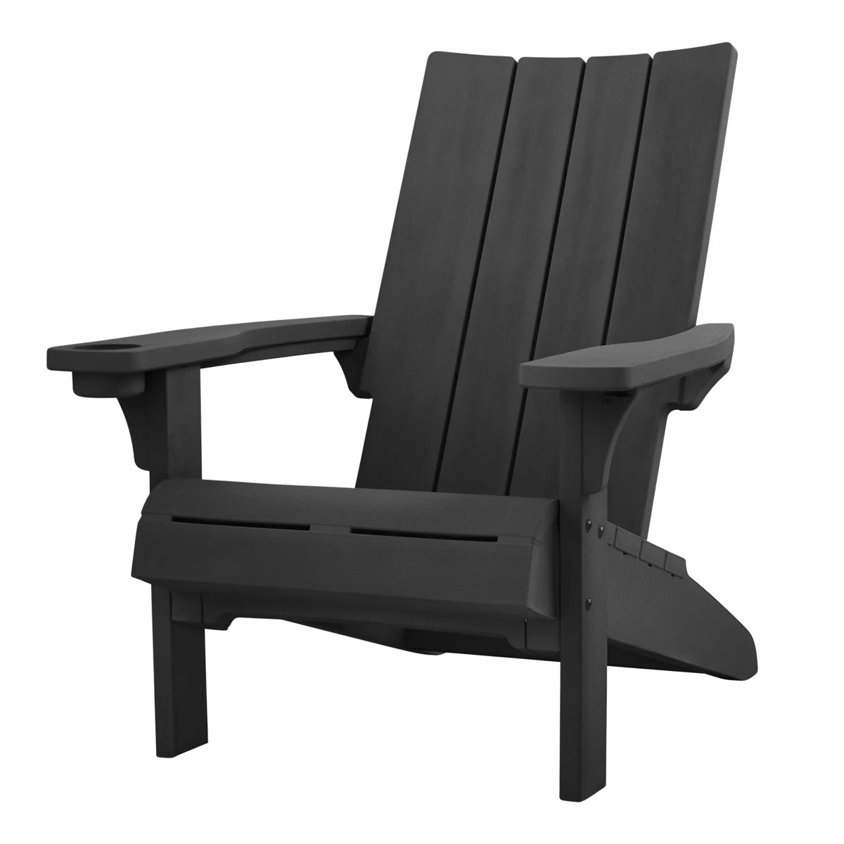 Chaise Adirondack moderne avec porte-gobelet Noire – Keter Canada