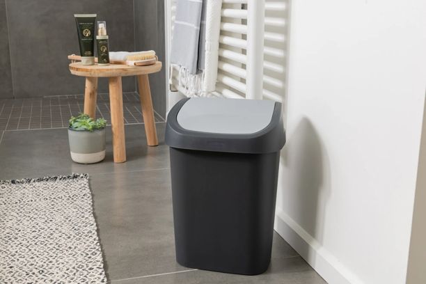 Mistral Swing Afvalbak 10L - Antraciet - Afvalemmers