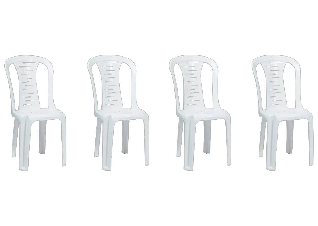 4 כיסאות הראל - לבן