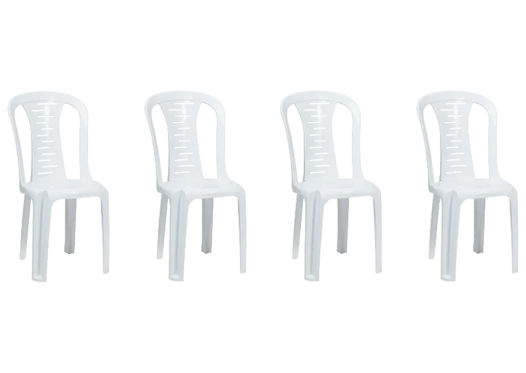 4 כיסאות הראל - לבן