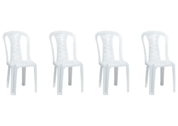 4 כיסאות הראל - לבן - סטים של 4\6 כיסאות