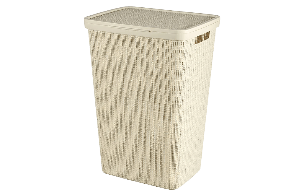 Jute Wasmand 58L - Wit