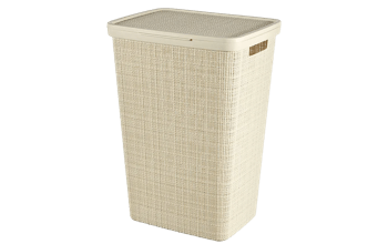 סל כביסה יוטה 58 ליטר JUTE - קרם - סלי כביסה