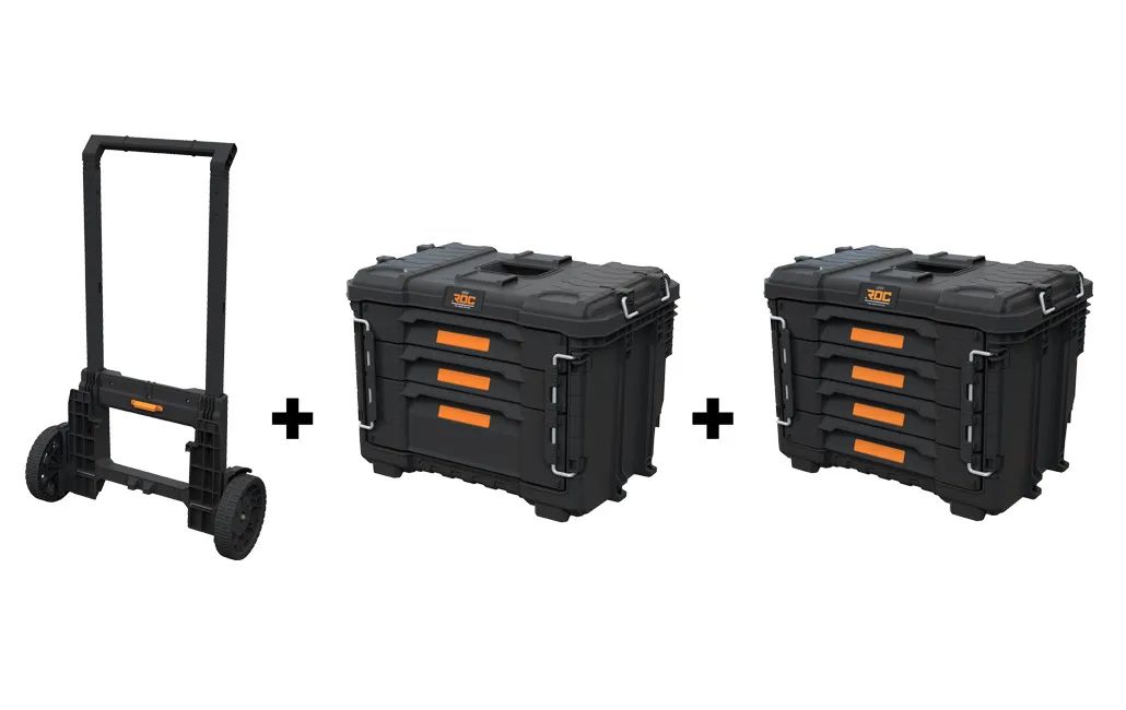 מערכת כלים מקצועית ניידת משולבת 4 + 3 מגירות ROC