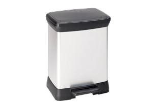Decobin Prullenbak 30L - Zilver - Prullenbakken