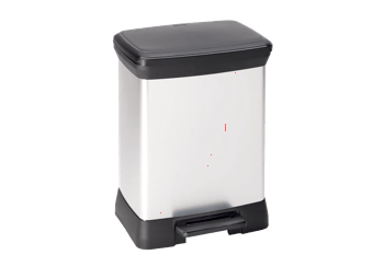 פח אשפה דקו עם פדל 30 ליטר - כסוף - פחי אשפה 30 ליטר