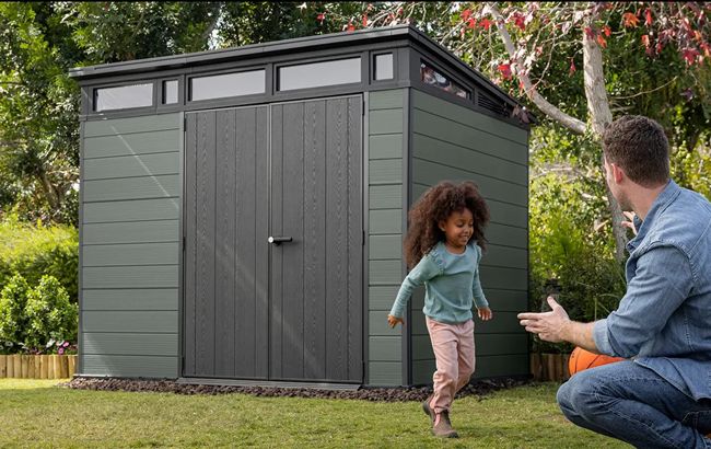 Cortina Green Large Storage Shed - 9x7 Shed - Keter US
