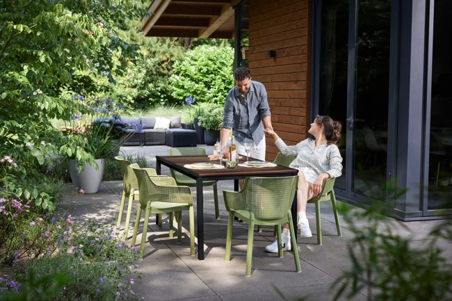 Table Porto 160cm 6 places - Marron Aspect Noyer