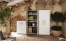 Armario alto de exterior Groove - 180x45x80 cm. - Beige