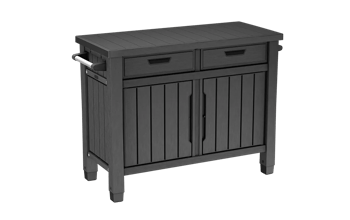Keter Unity XL Barbecuetafel - 125,5x51,7x90 cm - Antraciet - Entertainment