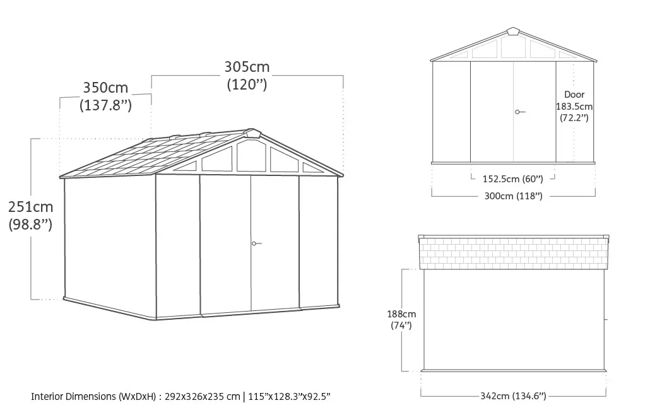 Abri de jardin Stronghold 10115 - 10,7 m2
