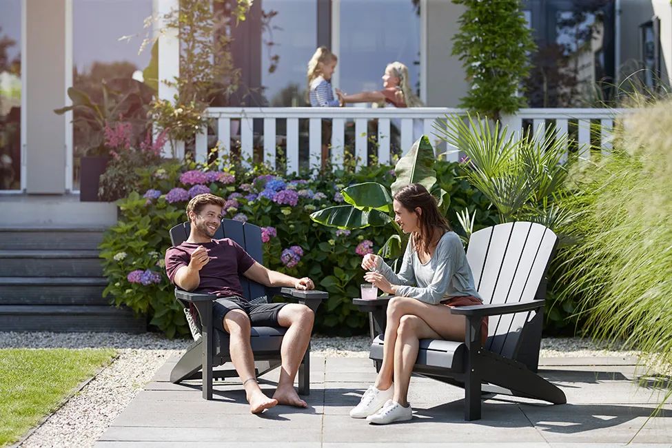 Alpine Adirondack Chair Set  - Grey